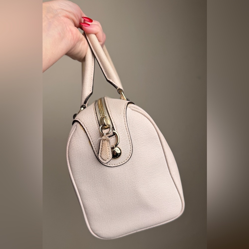 COACH Mini Bennett Satchel F57521 in Beige Leather Handbag with gold hardware - Picture 5 of 16
